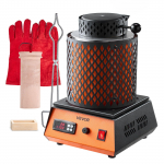 VEVOR 1350W elektriline metallisulatusahi 3kg keraamilise tiigluga, kuni 1150℃, kulla, h&otilde;beda, ehete ja DIY projektide jaoks