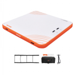 VEVOR 2,13 x 2,13m T&auml;ispuhutav Ujuv Dokiplatvorm Libisemiskindla Pinnaga, Redeli ja Kotiga &ndash; Parv Basseini, Randa, Merre