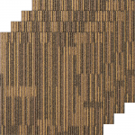 VEVOR Taaskasutatavad vaibaplaadid 50x50cm, 12 pehmet polsterdatud moodulruutu liimiga, lihtne paigaldus, segapruun, 3.06m&sup2;