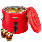 VEVOR 8L isoleeritud joogidosaator kraaniga &ndash; termon&otilde;u kuumade ja k&uuml;lmade jookide jaoks, 304 roostevaba terase sisemus