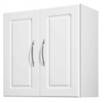 VEVOR Seinapealne pesuruumi kapp, 2-korruseline valge kapp reguleeritavate riiulitega, 60x30x60 cm, k&ouml;&ouml;ki ja vannituppa