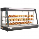 VEVOR 3-korruseline kommertslik toidusoojendi 1600W, LED, reguleeritav 30&ndash;85&deg;C, 180L vitriin pagaritele, pitsale, burgeritele