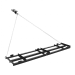 VEVOR 243x50 cm j&auml;relveetav lohistisharv, reguleeritava laiusega muru ja kruusa sisses&otilde;idutee tasandaja, 23 kg kandev&otilde;ime, tsingitud teras