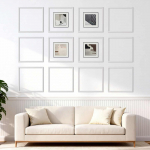 VEVOR 12 tk seinapaneelid 51x51 cm &ndash; v&auml;rvitav pol&uuml;st&uuml;reenist liistukomplekt, veekindel ja lihtne paigaldada, valge