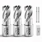 VEVOR 5-osaline r&otilde;ngaspuuride komplekt, HSS M2AL, 25,4 mm s&uuml;gavus, 15,87 mm diameeter, 19 mm Weldon vars magnetpuuridele