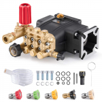 VEVOR Survepesuri Pump 227 Bar 9.5 L/min, 19mm V&otilde;ll, Horisontaalne Kolmikpump, Varuosakomplekt 5 Pihustiga, &Uuml;hilduv Simpsoniga