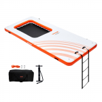 VEVOR 4.57x1.98m t&auml;ispuhutav ujuv dokk 1.22x1.83m v&otilde;rguga basseiniga, libisemiskindla mati, redeli ja kotiga rannam&otilde;nuks