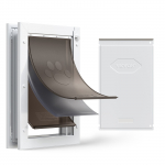 VEVOR suured metallist lemmiklooma uksed 3 magnetklapiga, ilmastikukindel koera uks sise- ja v&auml;lisustele, lihtne paigaldus, valge