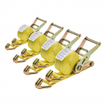 VEVOR Raskete Rihmad 38 mm x 3 m, 3000 kg T&otilde;mbetugevus, Topelt J Konksud, 4 Tk Koos Kotiga Kauba ja Kolimise jaoks