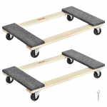 VEVOR raske m&ouml;&ouml;bli teisaldamise k&auml;rud, 2 tk, 450 kg kandev&otilde;ime, 76x46 cm, 360&deg; p&ouml;&ouml;rlevad rattad, libisemiskindlad padjad