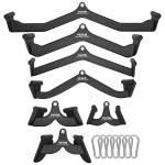 VEVOR 7-osaline Lat Pulldown kaablitreeningu lisatarvikute komplekt &ndash; terasest V-latt, T-latt, triitsepsi ja biitsepsi k&auml;epidemed, 550kg koormus