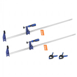 VEVOR 2 tk puidut&ouml;&ouml; klambrid 91,4cm avaga, F-klambrid 272kg koormusega, 63,5mm s&uuml;gavus, malm ja s&uuml;sinikteras