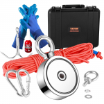 VEVOR Magnetkalap&uuml;&uuml;gi komplekt 544.3kg, Kahepoolne 7.5cm Magnet Trossi, Konksu, Kindade, Korpuse ja Keermeliimiga