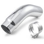 VEVOR Kroomitud V&auml;ljalaskekollektori K&uuml;&uuml;narnukitoru 127mm Sisse 152.4mm V&auml;lja 584mm Pikkus Klambriga Veokile, SUV-le, S&otilde;iduautole