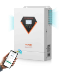VEVOR 6000W h&uuml;briidne p&auml;ikeseinverter 48V DC kuni 230V AC, MPPT 120A, puhas siinuslaine, WiFi, v&otilde;rguv&auml;listele liitium/pliihappe s&uuml;steemidele