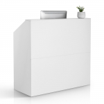 VEVOR Valge Vastuv&otilde;tulaud 118x50x111.5 cm, MDF M&uuml;&uuml;gilett Kontorisse, Salongi, Fuajeesse, Lihtne Kokku Panna