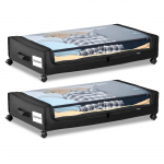 VEVOR Ratastega voodialused hoiukastid 770x470x173mm, 2 tk, l&auml;bipaistev kaas, riiete/jalan&otilde;ude korraldaja, virnastatav ja vastupidav