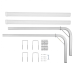 VEVOR reguleeritavad 1219mm terasest paadiveohaagise suunajad PVC kaitsega, 2tk, suusa-, kalastus- ja purjepaatidele