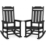 VEVOR 2 tk v&auml;likiiktoolide komplekt, HIPS k&otilde;rge seljatoega, 181 kg kandev&otilde;ime, ilmastikukindlad, mustad