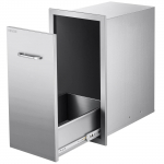 VEVOR Roostevabast Terasest V&auml;lisk&ouml;&ouml;gi Pr&uuml;gisahtel 34.4x49.8x65.5 cm, 25 kg Kandev&otilde;ime, BBQ Saartele ja Hoiustamiseks