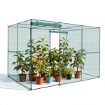 VEVOR K&otilde;rge Taimede Kaitsev&otilde;rk 2.9x1.94x1.94m T&otilde;mblukuga Uks, Tuulekindel V&otilde;rk Aia Peenarde Katteks