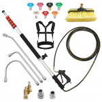 VEVOR 7,62 m teleskoop survepesuri latt, 4&ndash;25 m reguleeritav, 4000 PSI, 7 d&uuml;&uuml;si, hari, voolik, kandes&uuml;steem, kott