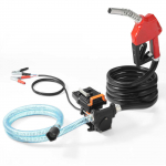 VEVOR 12V 186W Kaasaskantav K&uuml;tusepump, 57L/min, Automaatne V&auml;ljal&uuml;lituse Otsik, Pikad Voolikud, Diisli, Bensiini, Metanooli Jaoks