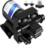 VEVOR 12V v&auml;rske vee diafragmapump 11 L/min, 3.8 bar, iset&otilde;mbav koos filtriga, sobib matkaautole, paadile, aeda