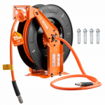 VEVOR tagasit&otilde;mmatav &otilde;huvooliku rullik 15m x 9.5mm, 20 bar, automaatne tagasikerimine, topeltkinnitus seinale/laele