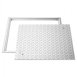 VEVOR 500x500mm s&uuml;sinikterasest kaevuluuk raamiga, libisemiskindel inspektsiooniluuk teedele ja aedadele