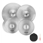 VEVOR 4-osaline madala helitugevusega sulamist taldrikute komplekt 350&ndash;505 mm trummidele &ndash; Hi-Hat, Crash ja Ride taldrikud