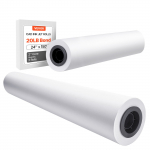 VEVOR 609.6mm x 45.7m CAD plotteripaberi rullid, 80gsm, 2 rulli 50.8mm s&uuml;damikuga inseneri-, GIS- ja arhitektuurtr&uuml;kiks