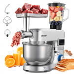 VEVOR 5-&uuml;hes statsionaarne mikser 1500W, 5.7L kauss, 6 kiirust + impulss, blender, hakklihamasin, taignakonks, vispel, h&otilde;bedane