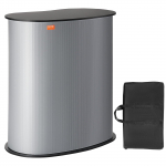 VEVOR Kokkupandav Messipoodiumi Laud, 90&times;49&times;94 cm, Kaasaskantav N&auml;ituselett Ladustusega ja Kotiga &Uuml;ritustele ja Jaem&uuml;&uuml;giks