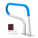 VEVOR roostevabast terasest basseinik&auml;sipuu 81x58cm, libisemiskindla k&auml;epidemega, ohutuspiire sise-/v&auml;lisbasseinidele ja spaadele