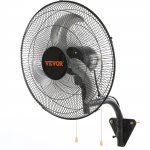 VEVOR 44,5 cm seinaventilaator, 4000 CFM, 3 kiirust, t&ouml;&ouml;stuslik ventilator p&ouml;&ouml;rlemise ja kallutusega, t&ouml;&ouml;tubadele, terrassidele, must