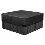 VEVOR 193x193x51 cm veekindel v&auml;libasseini kate, vastupidav 600D Oxford kangas, rebenemiskindel spaakate, must