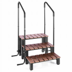 VEVOR 3-astmeline k&uuml;mblust&uuml;nni trepp koos k&auml;sipuuga, 990 mm laiused &otilde;ue SPA trepid, 249.5 kg kandev&otilde;ime, basseinidele ja terrassidele