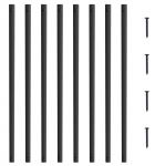 VEVOR 75 cm Lamedad Alumiiniumist Piirdelatid 51 tk Kruvidega &ndash; Musta Pulberv&auml;rviga Trepipiirded Sise-/V&auml;listingimustesse