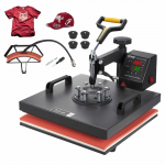 VEVOR 2-&uuml;hes soojuspress 38x38 cm koos m&uuml;tsipressiga, digitaalne juhtimine, teflonkattega, T-s&auml;rkide ja sublimatsiooni jaoks