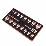 VEVOR 20-osaline lahtiste mutriv&otilde;tmete komplekt, 3/8" ajam, SAE (9.5&ndash;22.2 mm) ja meetrilised (10&ndash;22 mm), 2 pikendust, 40Cr teras