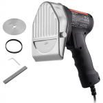 VEVOR 80W elektriline &scaron;a&scaron;l&otilde;kinoa 100mm teradega, reguleeritav 0&ndash;8mm, roostevabast terasest kebabil&otilde;ikur sileda ja sakilise teraga