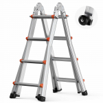 VEVOR 4m teleskoopredel A-raamiga, alumiiniumist kokkupandav pikendatav redel, kaasaskantav mitmeotstarbeline redel, 150kg kandev&otilde;ime