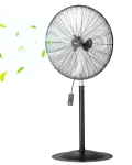 VEVOR 76 cm t&ouml;&ouml;stuslik p&ouml;&ouml;rlev p&otilde;randaventilaator, reguleeritava k&otilde;rgusega, 3 kiirust, v&otilde;imas ventilaator koju ja kontorisse, must