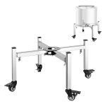 VEVOR reguleeritav l&otilde;kkealus 38&ndash;68,6 cm ratastega, roostevabast terasest, sobib Solo Stove'ile ja matkamiseks, kuni 60 kg