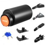 VEVOR raske haagise lukustus 50,6 & 58,6 mm Bulldog &uuml;hendustele, vargusevastane, roostekindel, 3 v&otilde;tmega