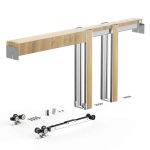 VEVOR taskukse raamistikukomplekt ustele 610&ndash;762mm x 2032mm, vaikselt sulguv, terasest ja puidust, lihtne paigaldus
