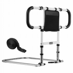 VEVOR kokkupandav voodipiire eakatele, reguleeritav k&otilde;rgus ja laius, PU k&auml;epide, sobib kahe- kuni king-suuruses vooditele