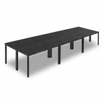 VEVOR 6-osaline konverentsilaua komplekt 16 inimesele, 1400 mm modernne kontorikoosolekulaud metalljalgadega, lihtne kokkupanek