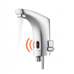 VEVOR puutevaba vannitoa kraan, automaatne andur, k&uuml;lma/kuuma vee segisti, t&ouml;&ouml;tab patareidega, kroomitud, sobib 9,5 mm torule